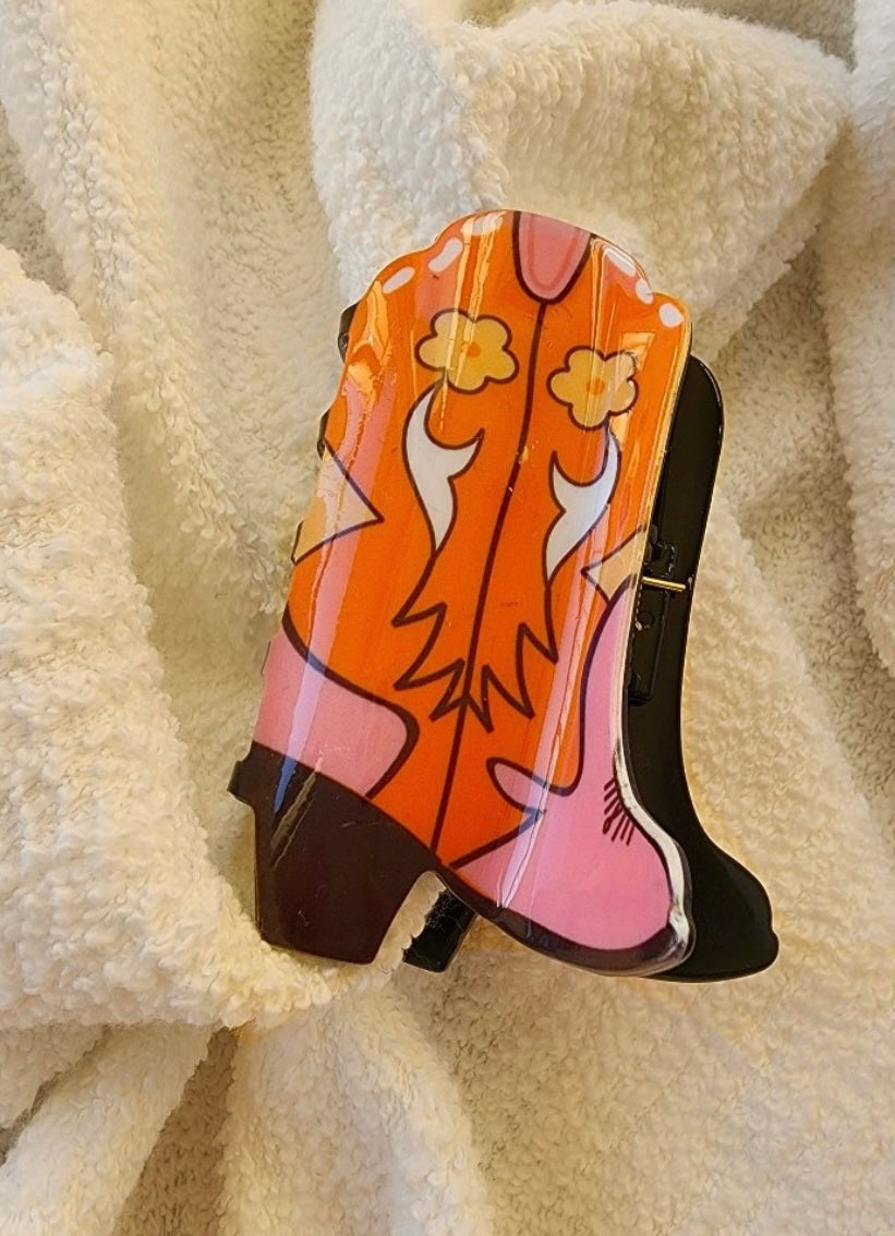 Cowboy Boot Claw Clip