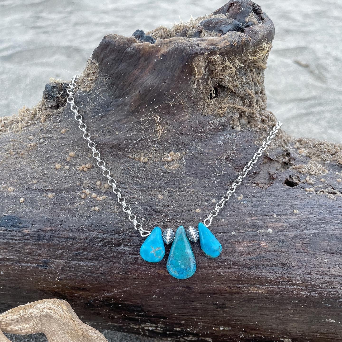Turquoise & Navajo Sauce Necklace
