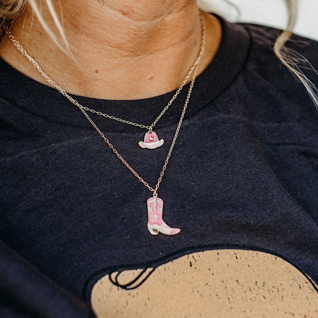 Pink Cowgirl Layered Necklace