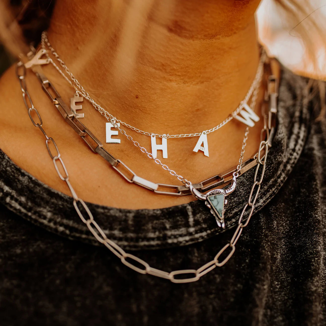 Sterling Silver Yeehaw Choker