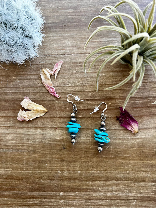 Turquoise & Navajo Dangle Earrings