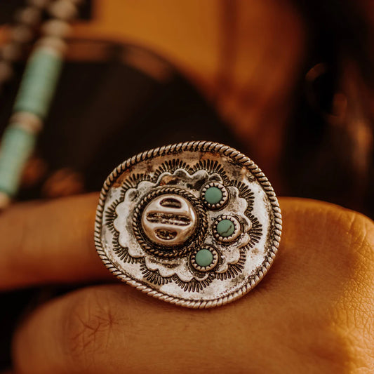 Turquoise Cowboy Hat Ring